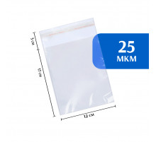 Упаковочный BOPP-пакет с клеевым клапаном 12х17 см