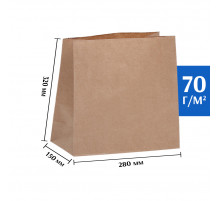 Крафт пакет бурый 280*150*320 (Ш*Г*В) мм