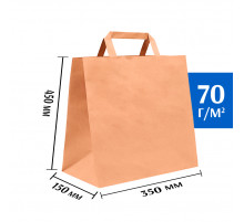 Бумажные пакеты с плоскими ручками 350x150x450 мм