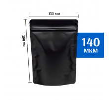 Пакет дой-пак металлизированный черный 135х200 мм