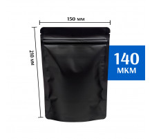 Пакет дой-пак металлизированный черный 150х210 мм