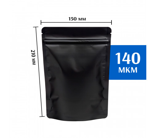 Пакет дой-пак металлизированный черный 150х210 мм (50 шт)