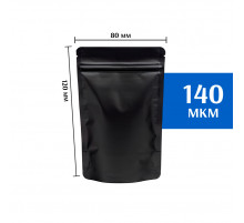 Пакет дой-пак металлизированный черный 80х120 мм 
