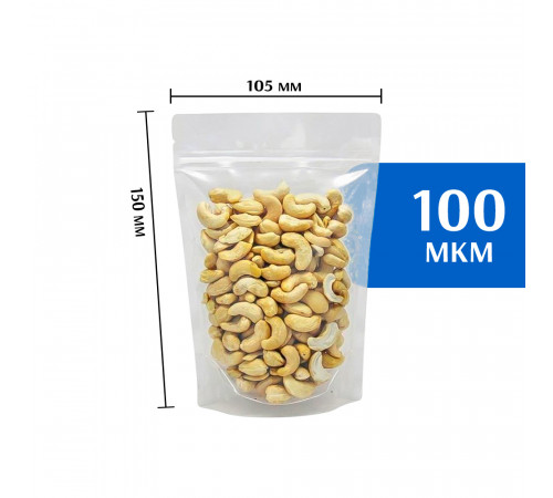 Пакет дой-пак зип-лок прозрачный 105*150 мм. (50 шт)