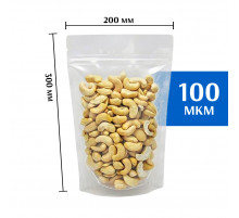 Пакет дой-пак зип-лок прозрачный 200*300 мм 