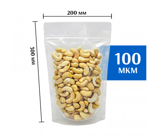 Пакет дой-пак зип-лок прозрачный 200*300 мм (50 шт)