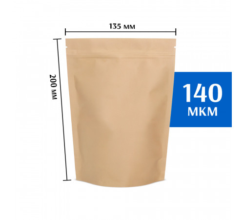 Крафт пакет дой-пак 135х200 мм (50 шт)