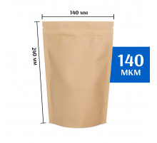 Крафт пакет дой-пак 140х240 мм