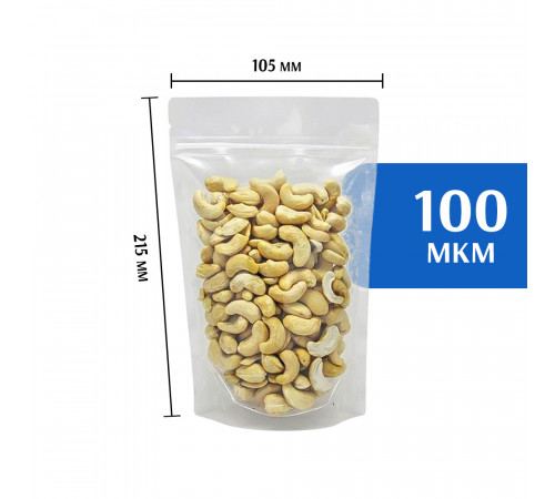 Пакет дой-пак зип-лок прозрачный 105*215 мм.