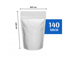 Пакет дой-пак металлизированный белый 160х250 мм