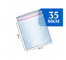 Пакет гриппер Zip-Lock 15x20 см 