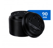 Крышка для стакана D90 пластиковая с клапаном черная (100 шт)