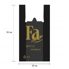 Пакет-майка 55х30 см (100 шт) FA черный