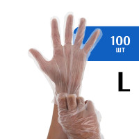 Перчатки одноразовые полиэтиленовые L (50 пар)