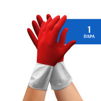 Перчатки хозяйственные (M) BiColor