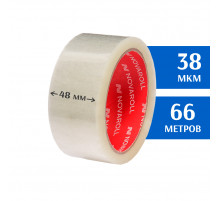 Клейкая лента прозрачная 48мм 66м (скотч) - 38 мкм