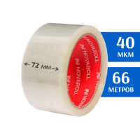 Клейкая лента прозрачная 72мм 66м (скотч)