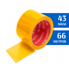 Скотч цветной желтый 66 м 43 мкм