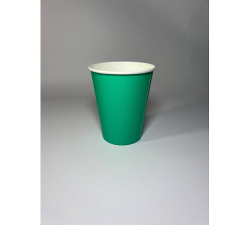 Стакан бумажный 250 мл зеленый 1-слой D80 (50 шт)