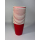 Стакан бумажный 250 мл красный 1-слой D80 (50 шт)