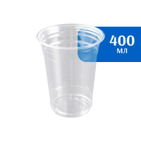 Стакан ПЭТ 400 мл прозр (50 шт)