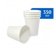 Стакан бумажный 350-400 мл белый  1-слой D90 (50 шт)