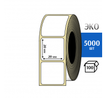 Термоэтикетка ЭКО 20x20 мм (5000шт) Eco
