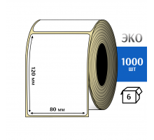 Термоэтикетка ЭКО 80x120 мм (1000шт) Eco