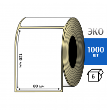 Термоэтикетка ЭКО 80x120 мм (1000шт) Eco