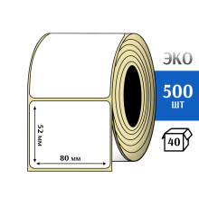 Термоэтикетка ЭКО 80x52 мм (500шт) Eco