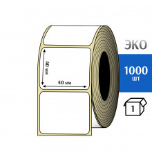 Термоэтикетка ЭКО 40x40 мм (1000шт) Eco