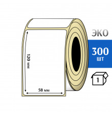 Термоэтикетка ЭКО 58x120 мм (300шт) Eco