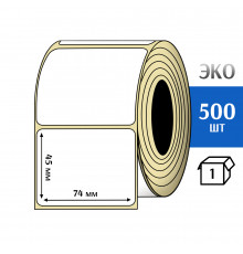 Термоэтикетка ЭКО 74x45 мм (500шт) Eco