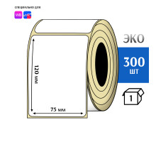 Термоэтикетка ЭКО 75x120 мм (300шт) Eco