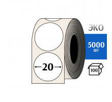 Термоэтикетка ЭКО D20 мм (5000шт) Eco круглая