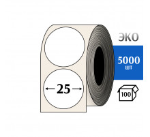 Термоэтикетка ЭКО D25 мм (5000шт) Eco круглая