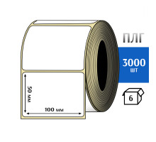 Термотрансферная этикетка ПЛГ 100х50 (3000) COAT 76 втулка