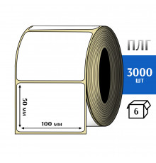 Термотрансферная этикетка ПЛГ 100х50 (3000) COAT 76 втулка