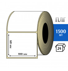 Термотрансферная этикетка ПЛГ 100х60 (1500) COAT