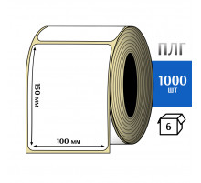 Термотрансферная этикетка ПЛГ 100x150 (1000) COAT 76 втулка