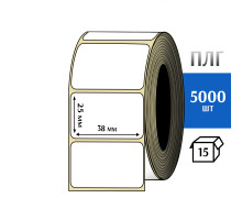 Термотрансферная этикетка ПЛГ 38х25 (5000) COAT 76 втулка