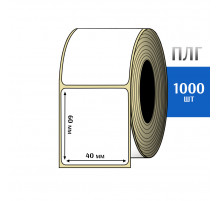 Термотрансферная этикетка ПЛГ 40х60 (1000) COAT