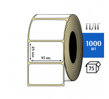 Термотрансферная этикетка ПЛГ 43x25 (1000) COAT