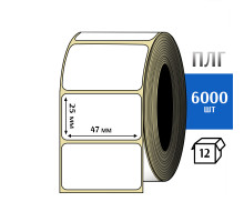 Термотрансферная этикетка ПЛГ 47x25 (6000) COAT 76 втулка