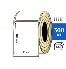 Термотрансферная этикетка ПЛГ 58х100 (300) COAT