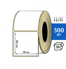 Термотрансферная этикетка ПЛГ 58х60 (500) COAT