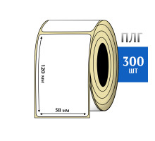Термотрансферная этикетка ПЛГ 58х120 (300) COAT