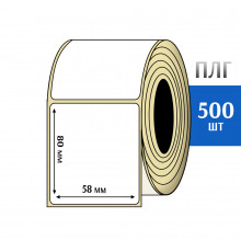 Термотрансферная этикетка ПЛГ 58х80 (500) COAT