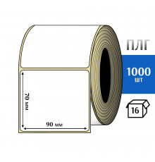 Термотрансферная этикетка ПЛГ 90х70 (1000) COAT 76 втулка