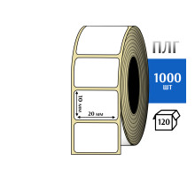 Термотрансферная этикетка ПЛГ 20х10 (1000) COAT